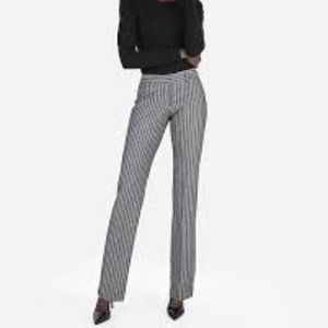 Sale! NWT - Express Pinstripe Editor Pant in Grey - 8 Regular